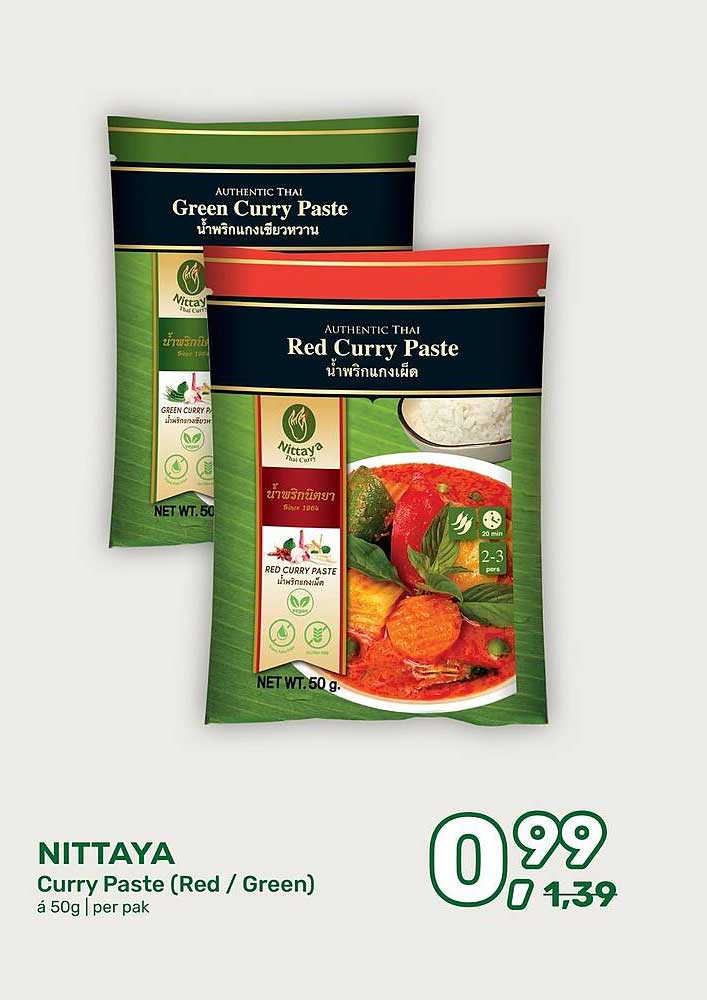 NITTAYA Curry Paste (Red / Green)