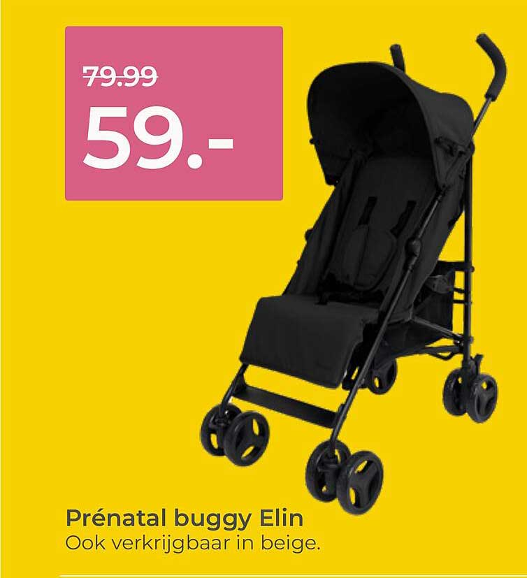 Prénatal buggy Elin Ook verkrijgbaar in beige.