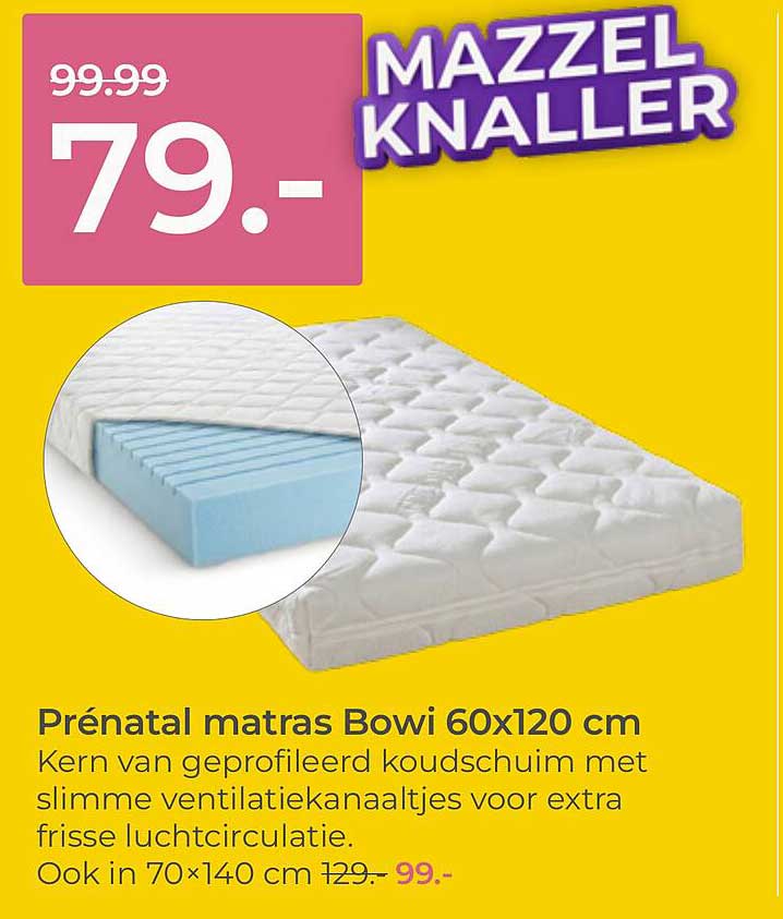 Prénatal matras Bowi 60x120 cm