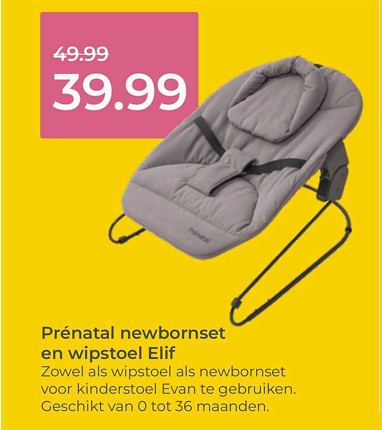 Prénatal newbornset en wipstoel Elif
