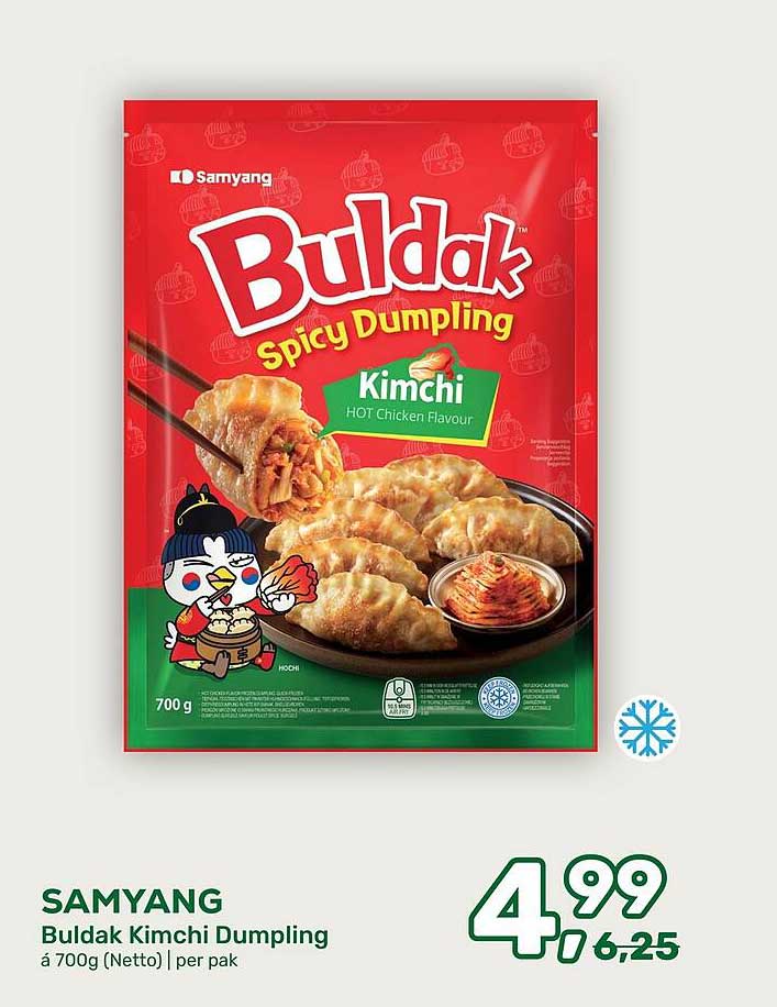 Samyang Buldak Kimchi Dumpling à 700g (Netto) | per pak