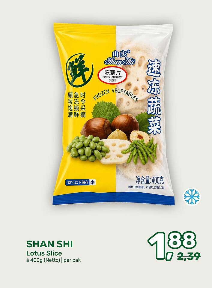 SHAN SHI Lotus Slice à 400g (Netto) | per pak