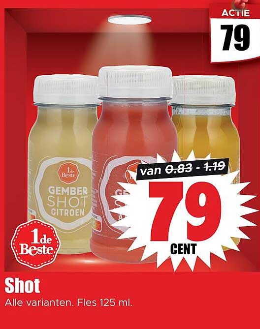 Shot Alle varianten. Fles 125 ml.