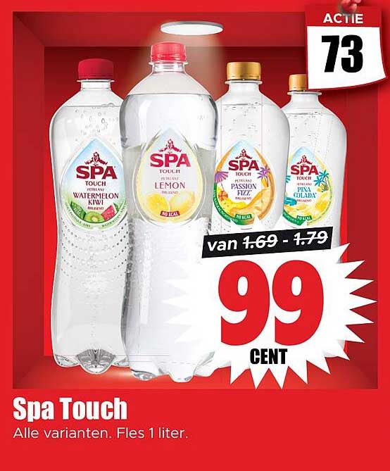 Spa Touch Alle varianten. Fles 1 liter.