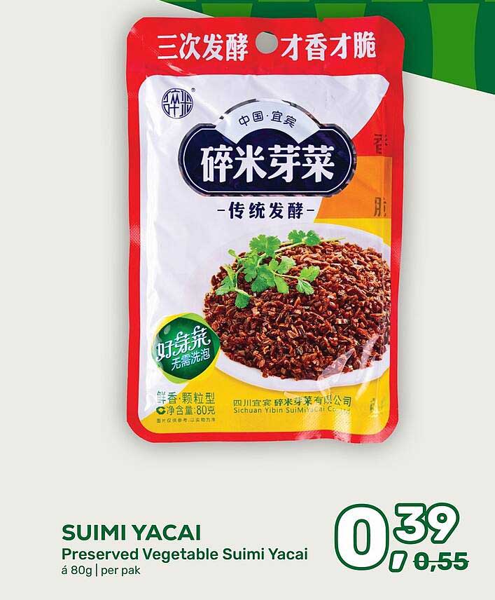SUIMI YACAI Preserved Vegetable Suimi Yacai à 80g | per pak