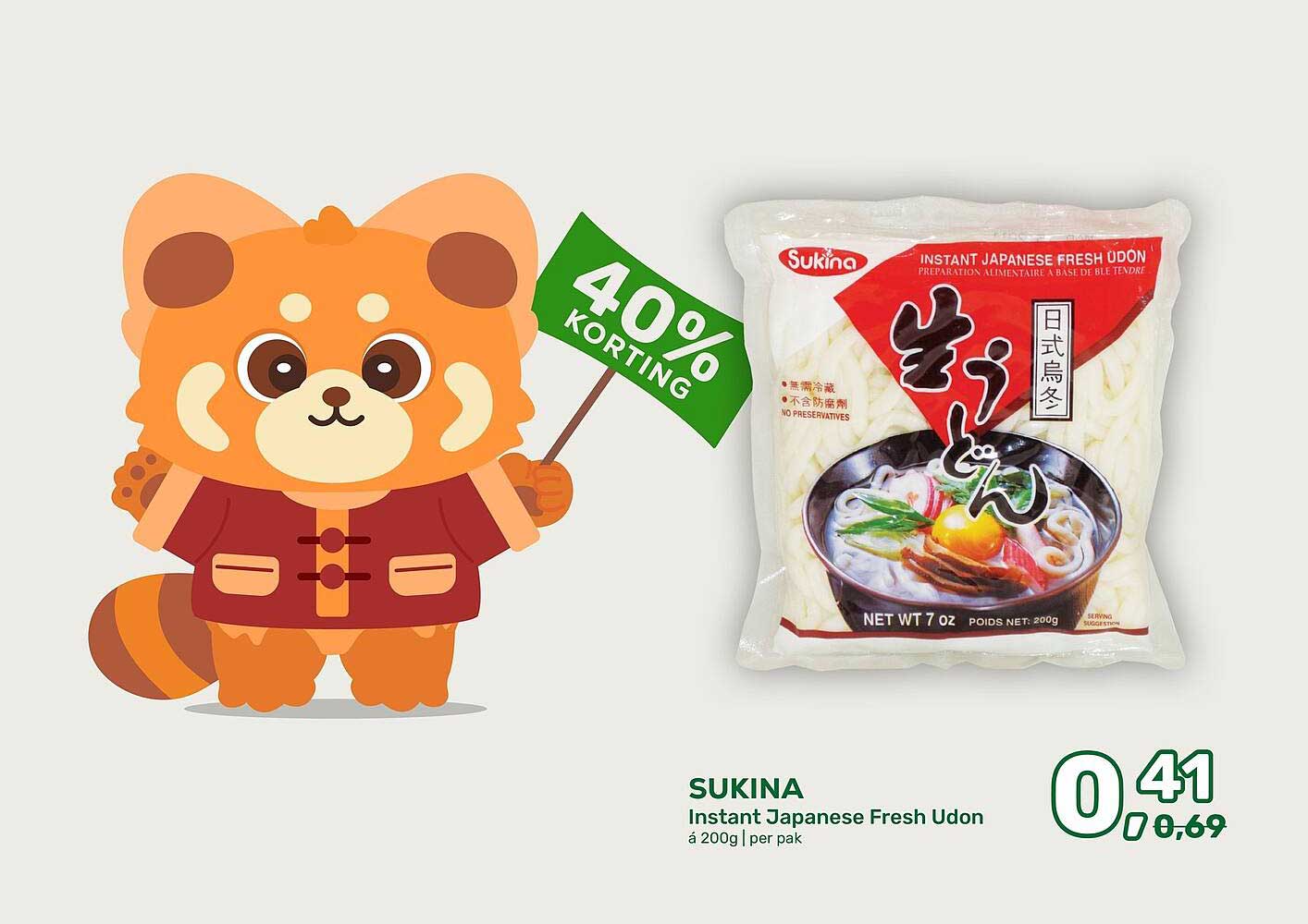 SUKINA Instant Japanese Fresh Udon 40% KORTING