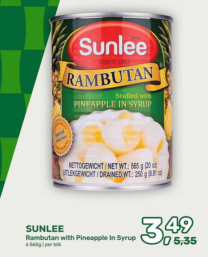 Sunlee Rambutan with Pineapple In Syrup