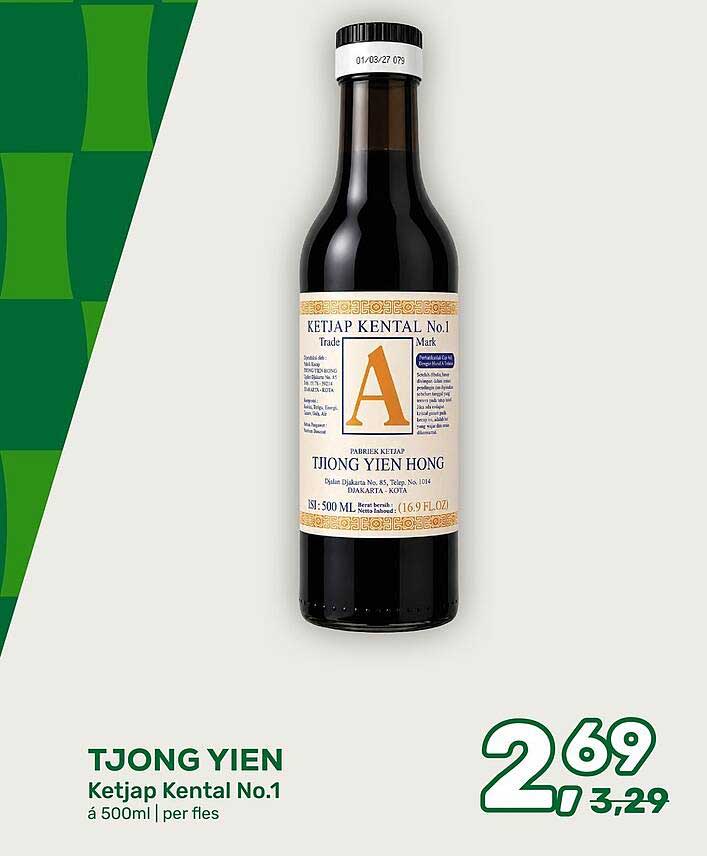 TJONG YIEN Ketjap Kental No.1 á 500ml | per fles