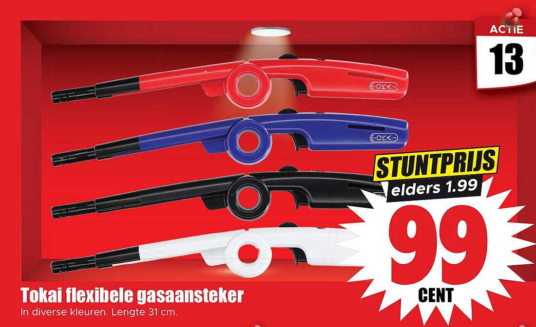 Tokai flexibele gasaansteker