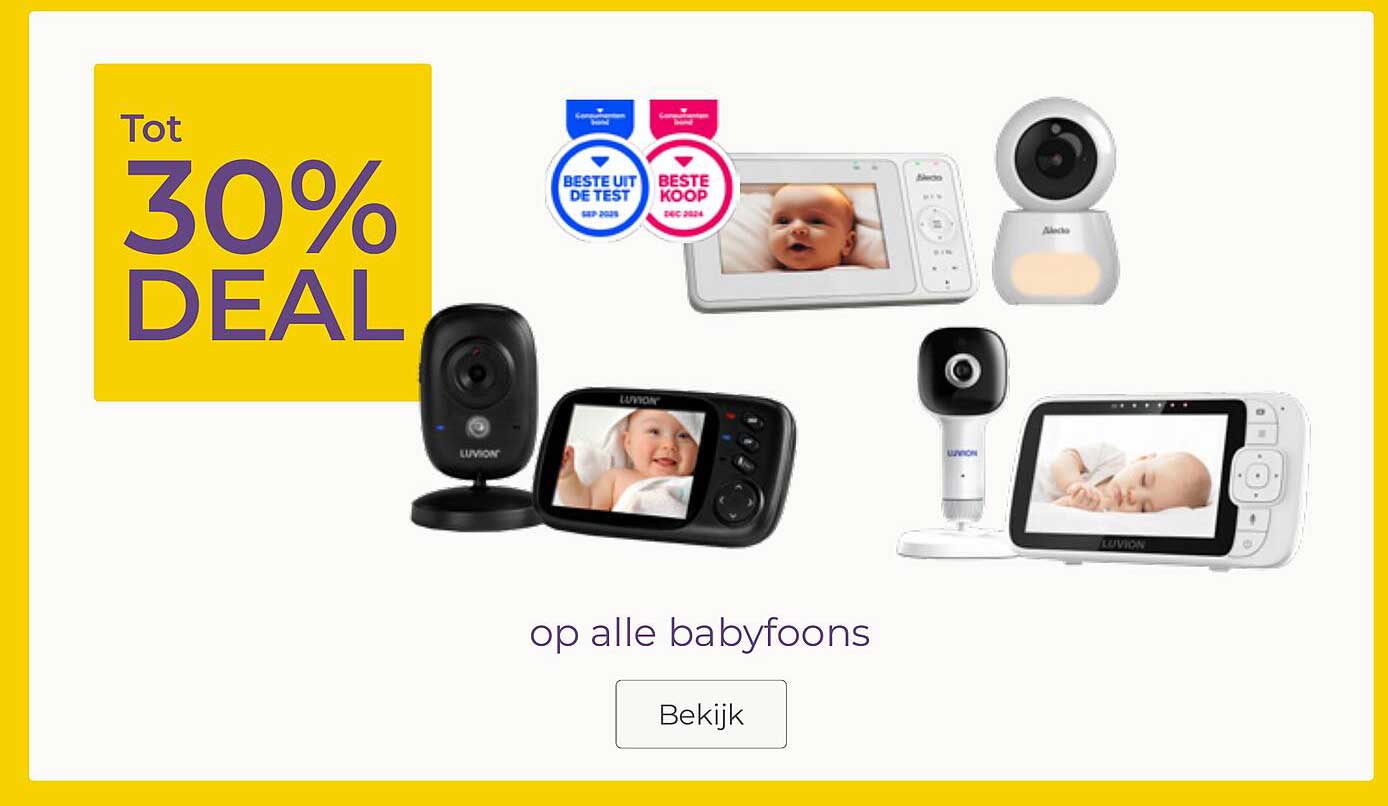 Tot 30% DEAL op alle babyfoons