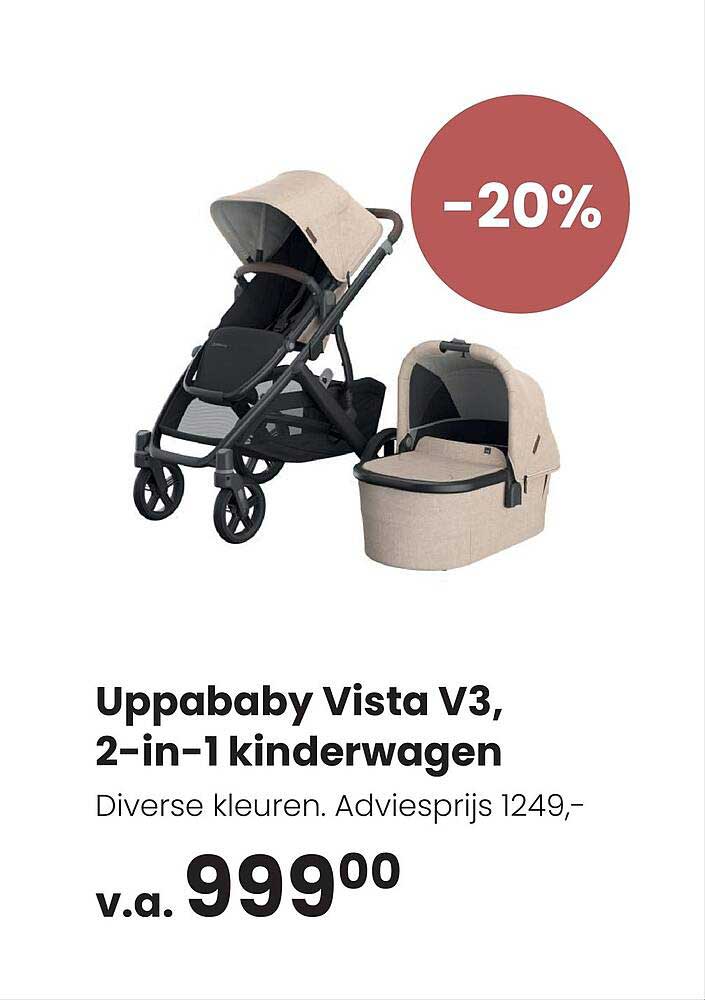 Uppababy Vista V3, 2-in-1 kinderwagen