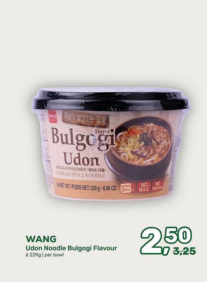 WANG Udon Noodle Bulgogi Flavour