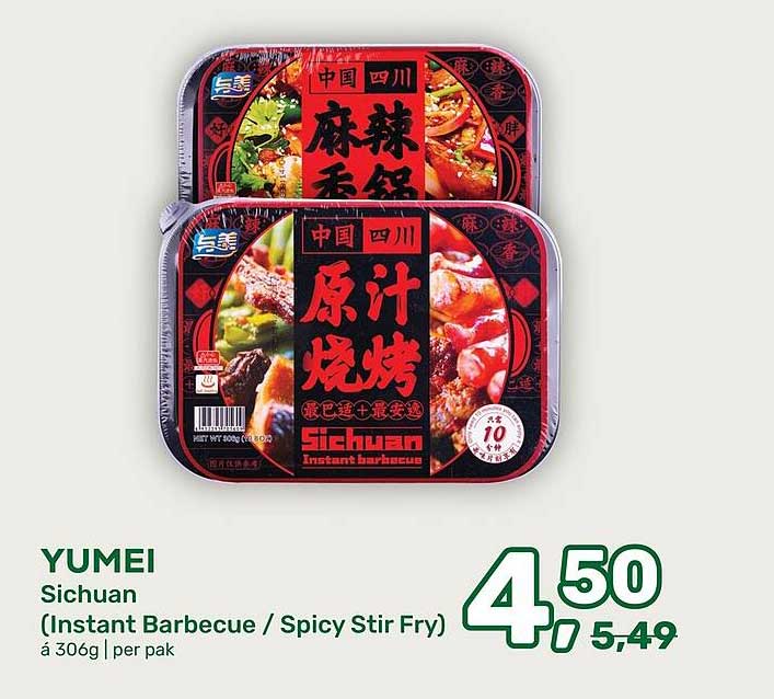 YUMEI Sichuan (Instant Barbecue / Spicy Stir Fry) á 306g per pak
