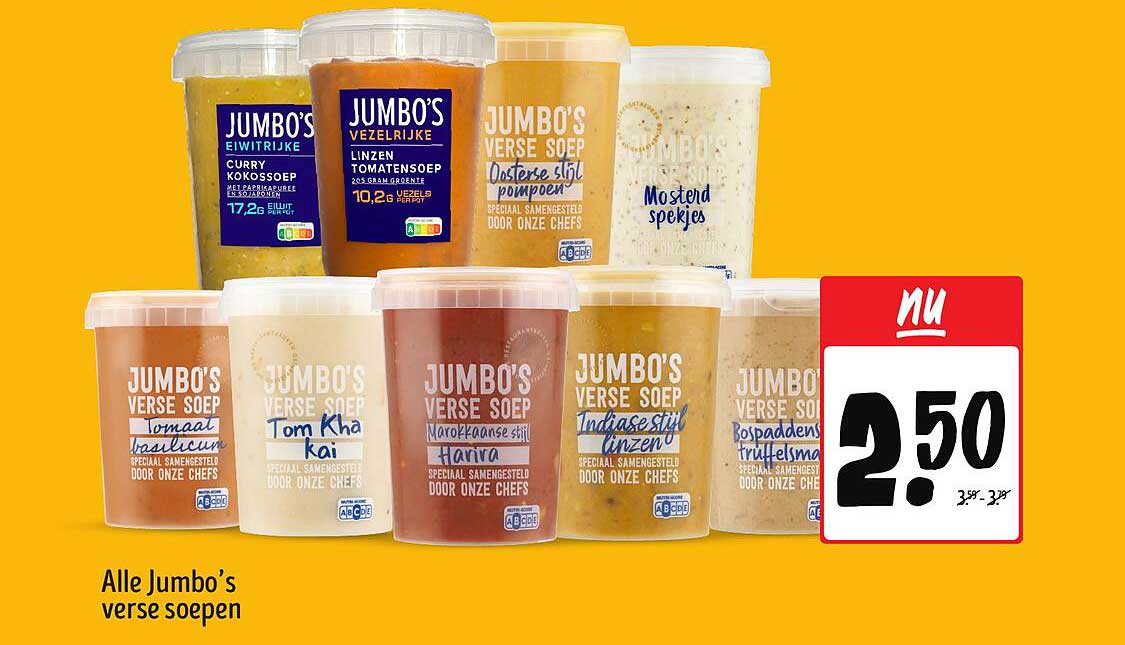 Alle Jumbo's verse soepen