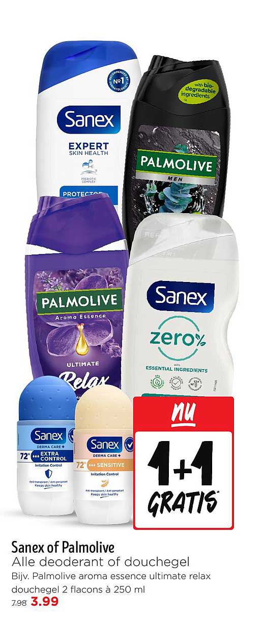 Sanex of Palmolive Alle deodorant of douchein