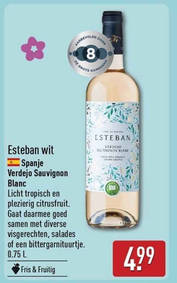 Esteban wit Spanje Verdejo Sauvignon Blanc