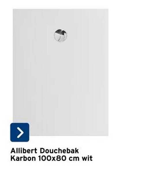 Allibert Douchebak Karbon 100x80 cm wit