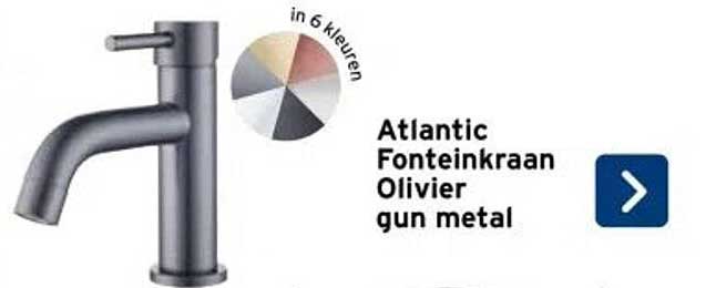 Atlantic Fonteinkraan Olivier gun metal