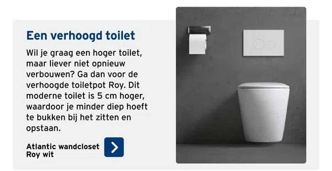 Een verhoogd toilet