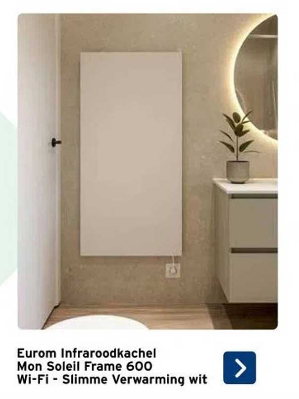 Eurom Infraroodkachel Mon Soleil Frame 600 Wi-Fi - Slimme Verwarming wit