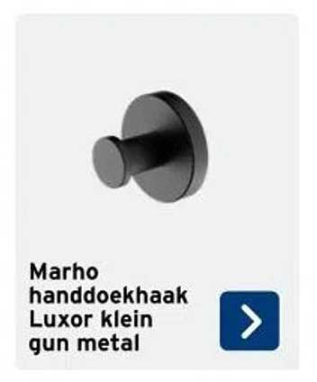 Marho handdoekhaak Luxor klein gun metal