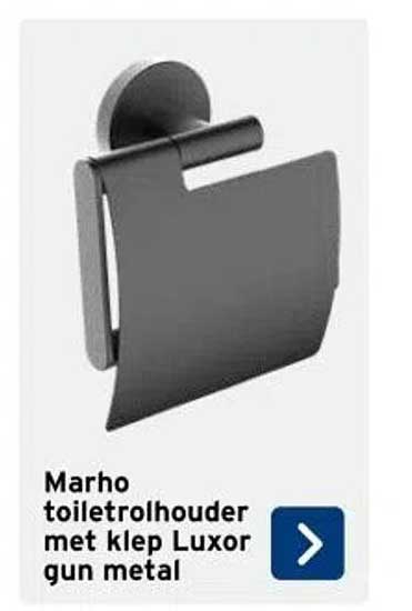 Marho toilethouder met klep Luxor gun metal