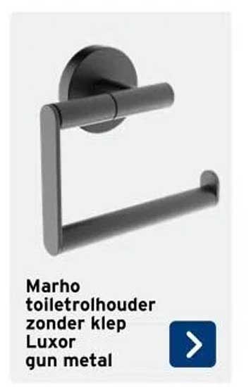 Marho toiletrolhouder zonder klep Luxor gun metal