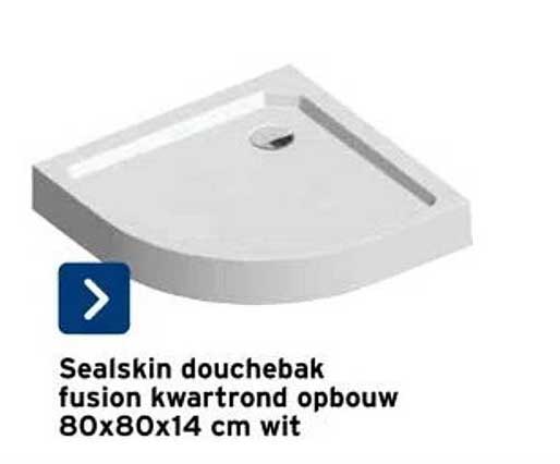 Sealskin douchebak fusion kwartond opbouw 80x80x14 cm wit