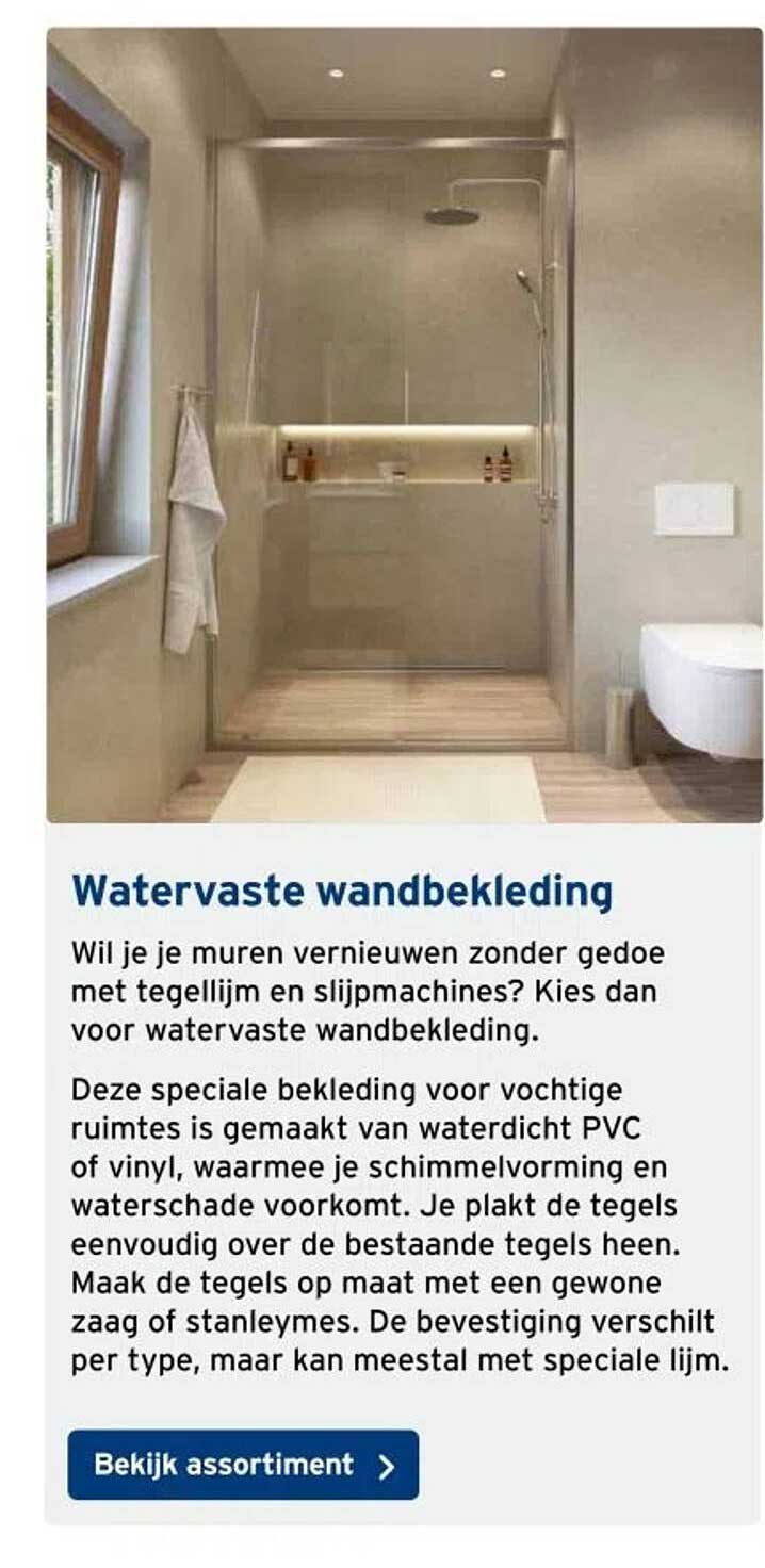 Watervaste wandbekleding