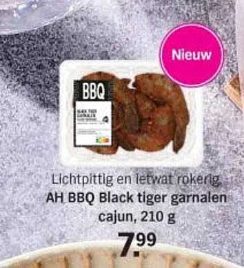 AH BBQ Black tiger garnalen cajun, 210 g