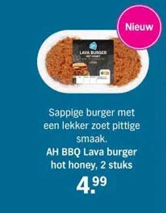 AH BBQ Lava burger hot honey, 2 stuks