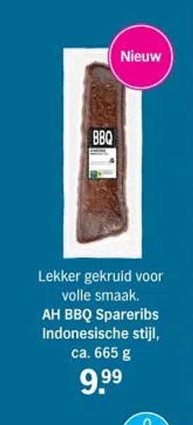 AH BBQ Spareribs Indonesische stijl, ca. 665 g Nieuw