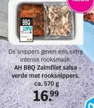 AH BBQ Zalmfilet salsa verde met rooksnippers, ca. 570 g