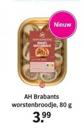 AH Brabants worstenbroodje, 80 g