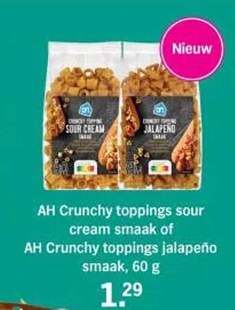 AH Crunchy toppings sour cream smaak of AH Crunchy toppings jalapeño smaak, 60 g