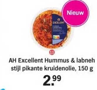 AH Excellent Hummus & labneh stijl pikante kruidenolie, 150 g