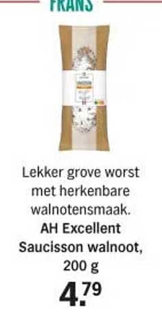 AH Excellent Saucisson walnoot, 200 g