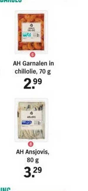 AH Garnalen in chilolie, 70 g