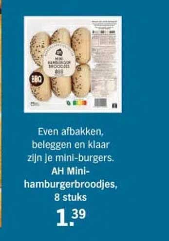 AH Mini-hamburgerbroodjes, 8 stuks