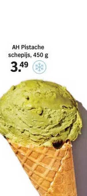 AH Pistache schepijs, 450 g