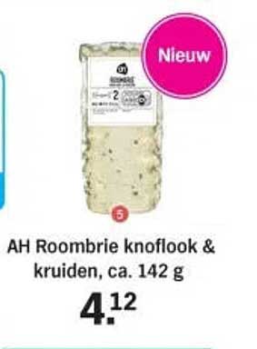AH Roombrie knoflook & kruiden, ca. 142 g