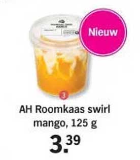 AH Roomkaas swirl mango, 125 g