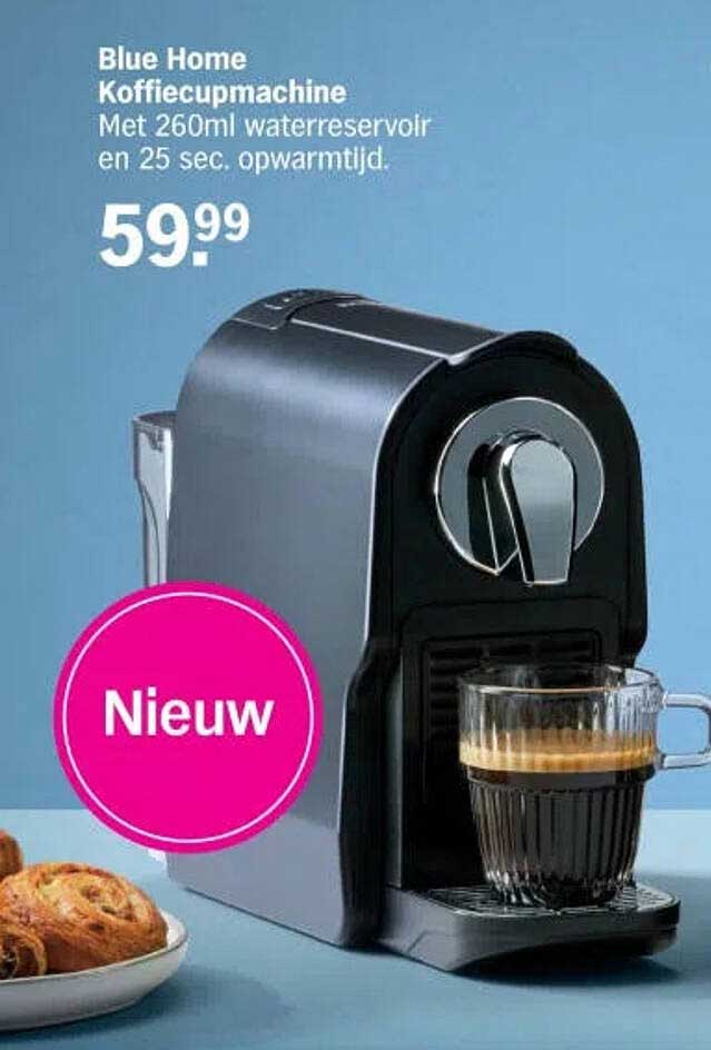 Blue Home Koffiecupmachine Met 260ml waterreservoir en 25 sec. opwarmtijd