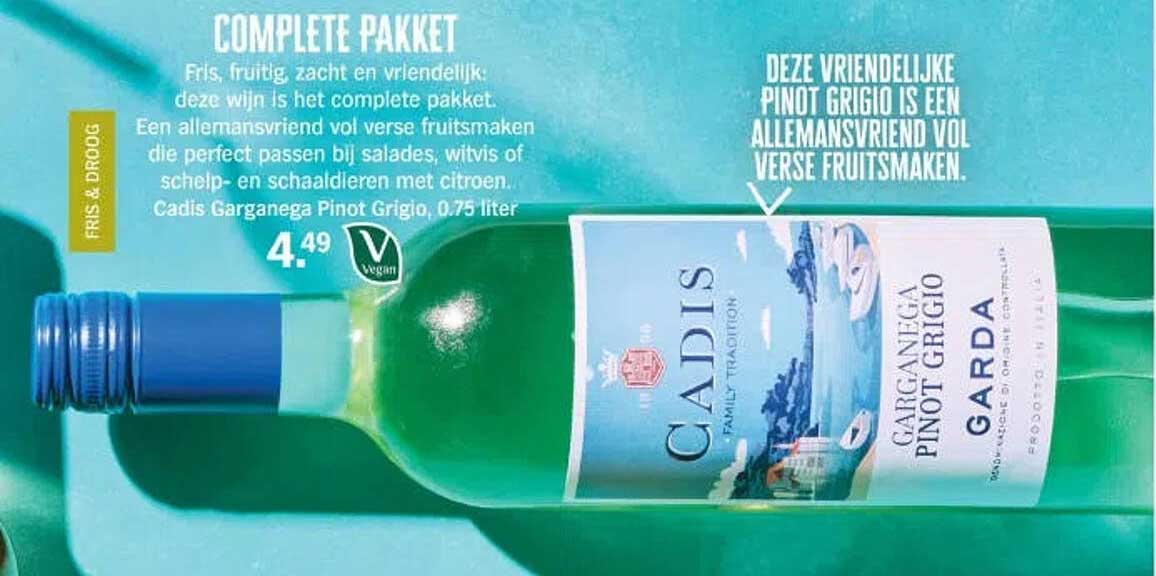 Cadis Garganega Pinot Grigio, 0,75 liter