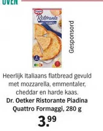 Dr. Oetker Ristorante Piadina Quattro Formaggi, 280 g