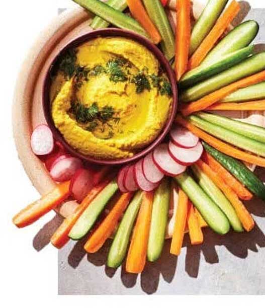Hummus met rauwkost