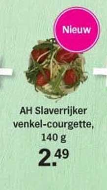 Nieuw AH Slaverijker venkel-courgette, 140 g