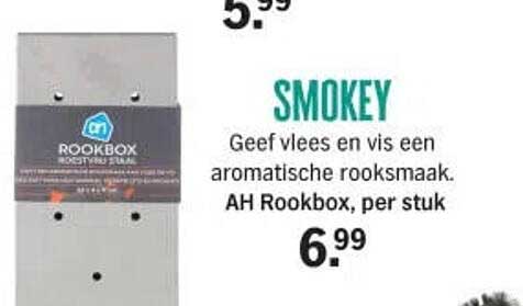 SMOKEY Geef vlees en vis een aromatische rooksmaak. AH Rookbox, per stuk