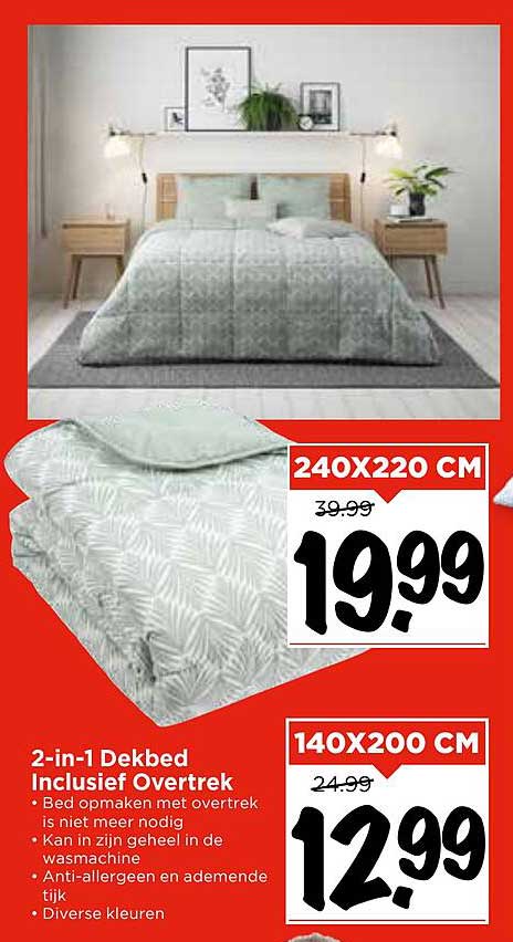 2-in-1 Dekbed Inclusief Overtrek