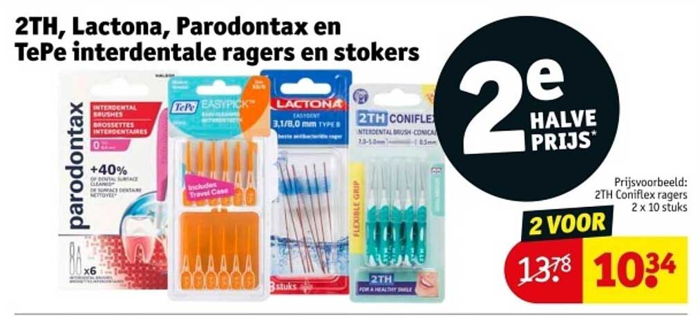 2TH, Lactona, Parodontax en TePe interdentale ragers en stokers